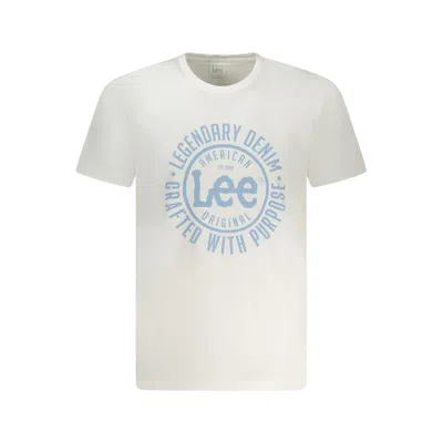 Lee White Cotton Men T-shirt