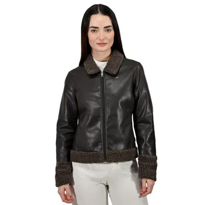 Lee Women's Fashion Jacket With Fur In Brown