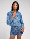 Lee Women's Outerwear And Jackets  112349588 Cropped Rider Tropical Denim In Blue
