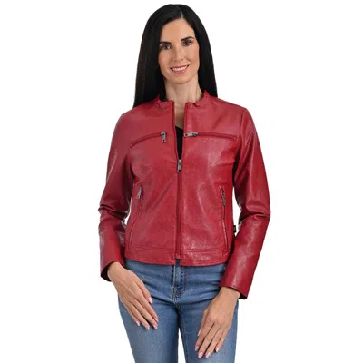 Lee Women's Racer Jacket In Red