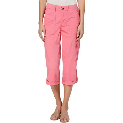 Lee Womens Stretch Cotton Capri Pants In Pink