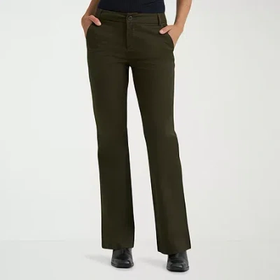 Lee Wrinkle Free Stretch Fabric Womens Mid Rise Bootcut Jean In Green