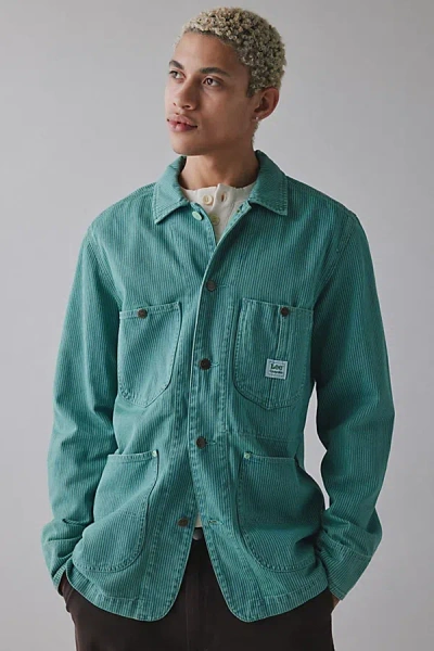LEE X CRAYOLA CHORE JACKET IN MAGIC MINT STRIPE, MEN'S AT URBAN OUTFITTERS
