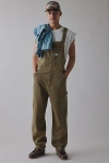Lee Railroad Stripe Workwear Bib Overalls In Brown