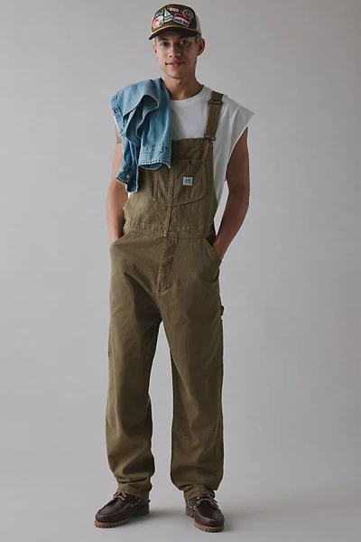 LEE X CRAYOLA WORKWEAR OVERALL IN RAW UMBER STRIPE, MEN'S AT URBAN OUTFITTERS