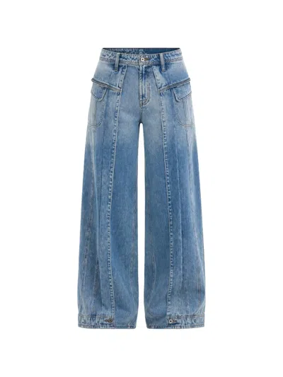 Lee X Feng Chen Wang Cargo Wide-leg Jeans In Brown