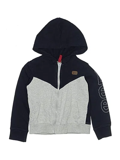 Pre-owned Lee Kids' Zip Up Hoodie In Gray