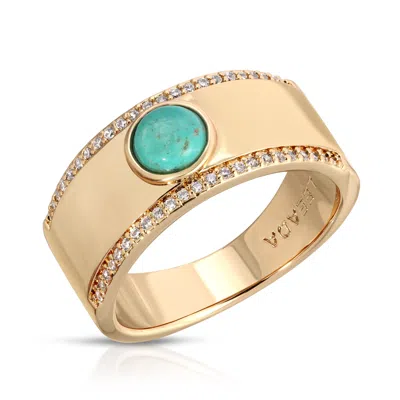 Leeada Jewelry Women's Blue Fortuna Cigar Ring - Turquoise
