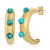 Leeada Jewelry Women's Blue Marais Hoop - Turquoise