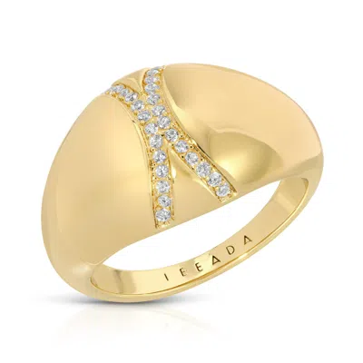 Leeada Jewelry Women's Gold Bene Dome Ring