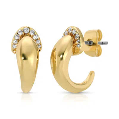 Leeada Jewelry Women's Gold Bene Mini Hoop