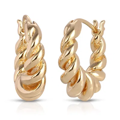 Leeada Jewelry Women's Gold Flora Hoops