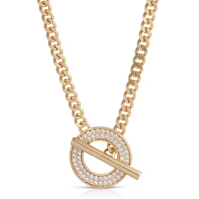 Leeada Jewelry Women's Gold Iris Chain Necklace White