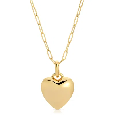 Leeada Jewelry Women's Gold Lizbeth Heart Necklace