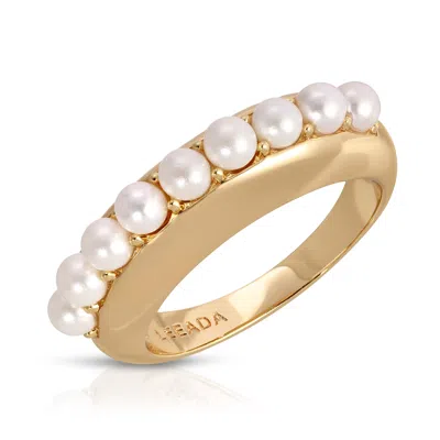 Leeada Jewelry Women's Gold Pomona Pearl Ring