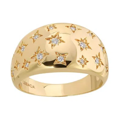 Leeada Jewelry Women's Gold Stevie Stars Ring