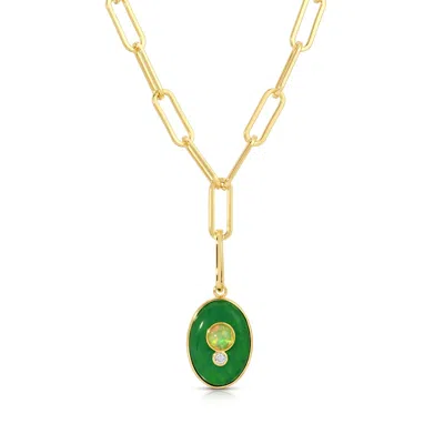 Leeada Jewelry Women's Green Edendale Y Necklace - Jade