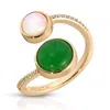 Leeada Jewelry Women's Green Penelope Wrap Ring