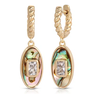 Leeada Jewelry Women's Juno Pendant Earrings - Abalone