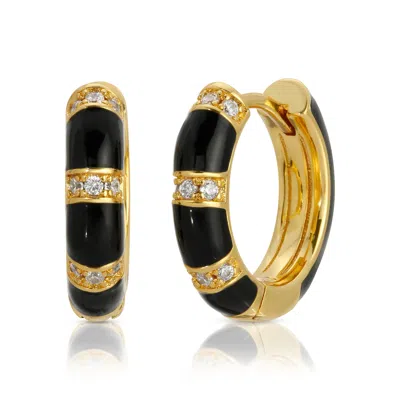 Leeada Jewelry Women's Lamill Huggies - Black