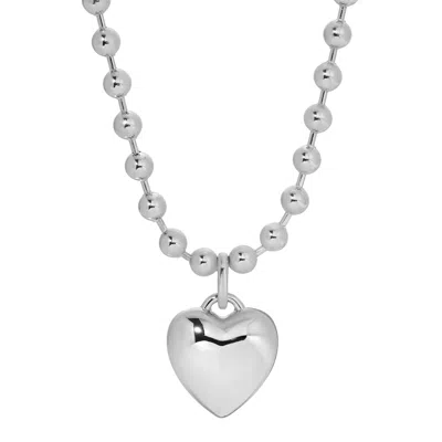 Leeada Jewelry Women's Leeada X Officially Quigley Capsule - That's So Goode Heart Necklace - Silver
