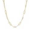 Leeada Jewelry Women's Sophie Sparkle Chain Necklace White