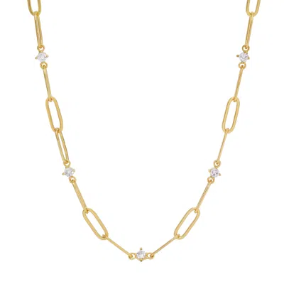 Leeada Jewelry Women's Sophie Sparkle Chain Necklace White