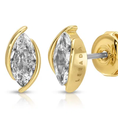 Leeada Jewelry Women's White Ayla Stud Earring In Pink