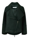 Leem Boxy Biker Jacket In Green