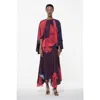 Leem Cape Sleeve Printed Top In Multicolor