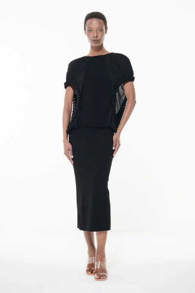 Leem Knit Pencil Skirt In Black
