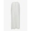 Leem Womens Off White Cape V-neck Woven Kaftan In Off White