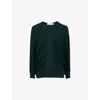 Leem Womens Green Batwing-sleeve Regular-fit Textured Knitted Top In Green