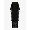 Leem Womens Laser Cut Kaftan Black In Black