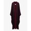Leem Womens Purple Double-face Sailor-collar Wool-blend Bisht In Purple