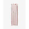 Leem Womens  Tie-neck Sleeveless Woven Kaftan In Pink