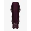 Leem Womens Laser Cut Kaftan Purple In Purple