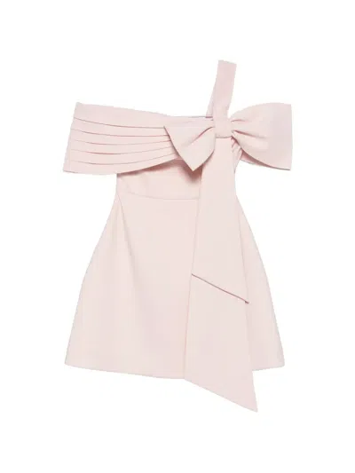 Leen Mougrhabi Calin Bow-detail Mini Dress In Pink