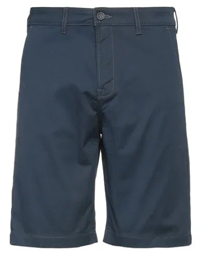 Leesures By Lee Man Shorts & Bermuda Shorts Midnight Blue Size 32 Cotton, Elastane