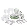 Leeway Home Leeway The Full Way 44-piece Dinner Service Set In Green Stripe