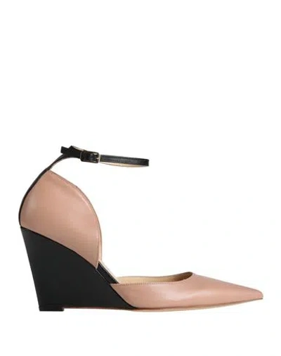 Lefabian Woman Pumps Blush Size 11 Leather In Pink