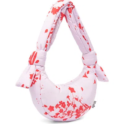 Lefrik Biwa Puffy Micro Bag In Floral Pink