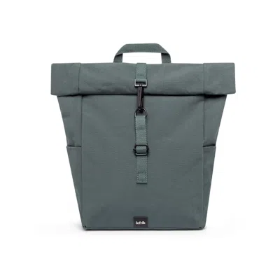 Lefrik Men's Blue Roll Mini Backpack Leaf In Pattern