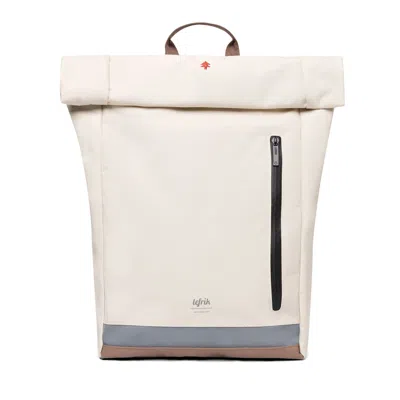 Lefrik Men's Neutrals Roll Top Reflective Backpack Ecru In Sand