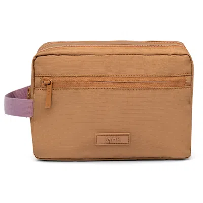 Lefrik Women's Brown Kei Double Washbag Toffee Vandra