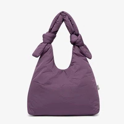 Lefrik Women's Pink / Purple Biwa Puffy Bag Plum