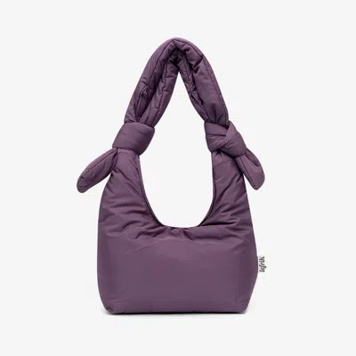 Lefrik Women's Pink / Purple Biwa Puffy Mini Bag Plum