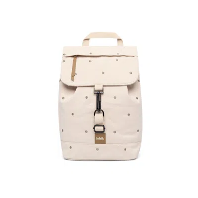 Lefrik Women's White Kaut Mini Backpack Ecru Dots