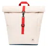 Lefrik Women's White Roll Mini Backpack Bauhaus Block