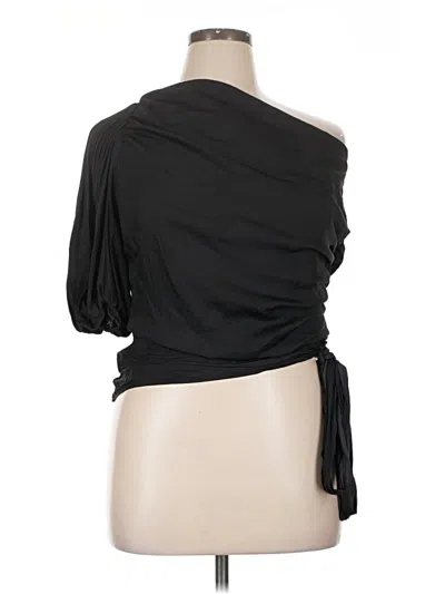 Pre-owned Left Coast By Dolan 3/4 Sleeve Blouse In Black